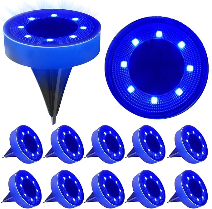 Siatom Solar Ground Lights 12 Pack, IP68 Waterproof Solar In-Ground Light for Outdoor, Flat Landscape Lighting | Lumora