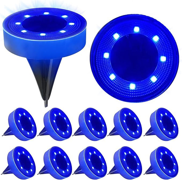 Siatom Solar Ground Lights 12 Pack, IP68 Waterproof Solar In-Ground Light for Outdoor, Flat Landscape Lighting | Lumora
