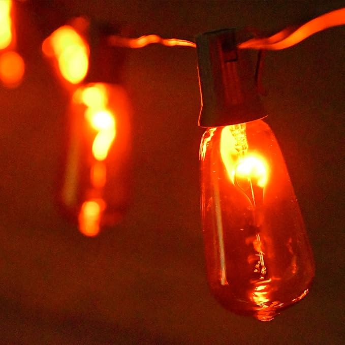10Ft Halloween Orange Flicker Flame String Lights, ST40 Halloween Decorative String Lights Outdoor with Realistic | Lumora