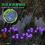 2 Packs 16 LED Halloween Purple Eyeball Decorations Light, Solar Powered Eyeball Waterproof Pathway Lights, Swaying | Lumora