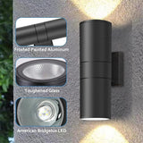 MS-61818 Waterproof up and Down Double Cylinder Wall Sconce Outdoor Wall Lamp Balcony Stair Exterior Corridor Wall | Lumora
