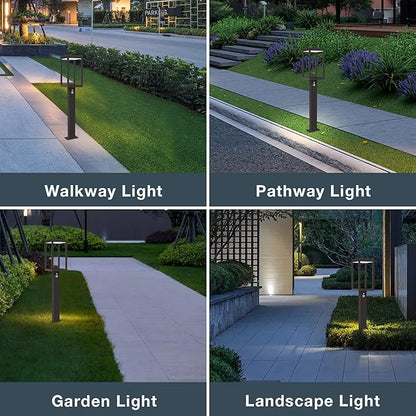 Outdoor Solar Pathway Light, Motion Sensor Dusk to Dawn Bright Lamp, LED Waterproof Aluminum Landscape Lighting Path High Lumen for Garden Yard Lawn Walkway Driveway Adjustable Outside Lantern