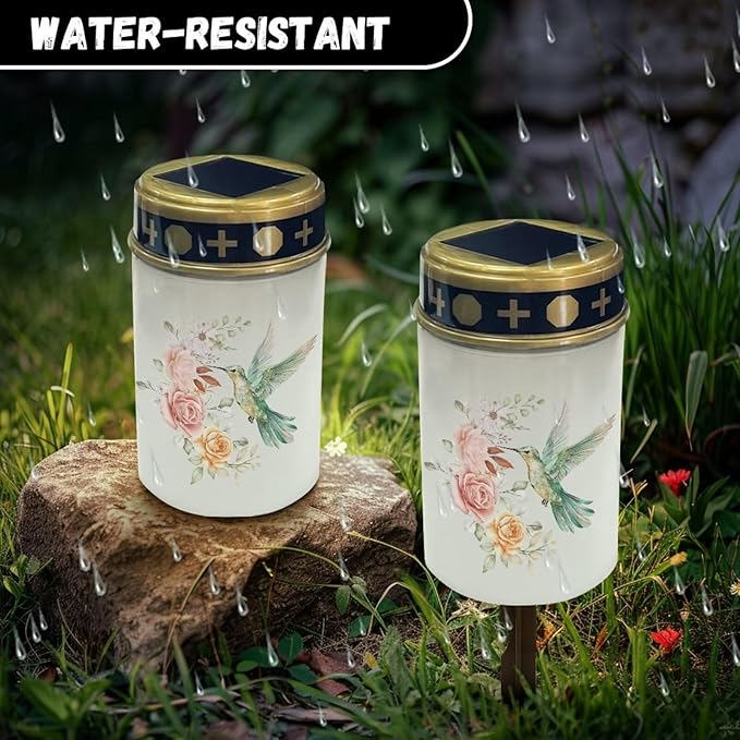 Hummingbird Solar Garden Light Flower Solar Light for Garden Yard Decorative Solar Light Landscape Path Light Outdoor Garden Lights LED Solar Lights Outdoor Waterproof