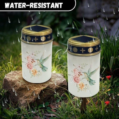 Hummingbird Solar Garden Light Flower Solar Light for Garden Yard Decorative Solar Light Landscape Path Light Outdoor Garden Lights LED Solar Lights Outdoor Waterproof
