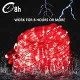 JMEXSUSS Solar Rope Lights,200 LED 66ft 8 Modes Solar Rope Lights Outdoor Waterproof LED Red Fairy Lights for | Lumora