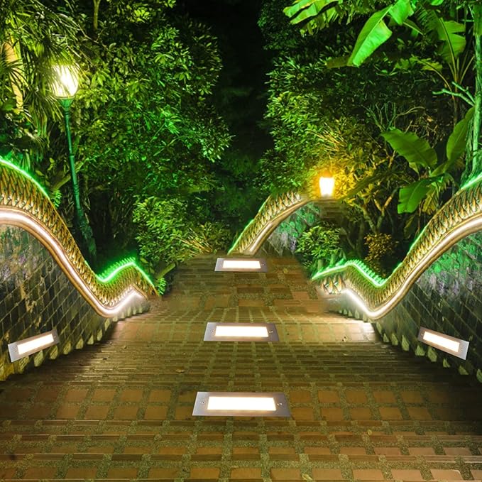 Garosa 12LED,Water Proof Stainless Steel Stair Lights,Outdoor Landscape Lights for Fences,Stairs,Balconies | Lumora