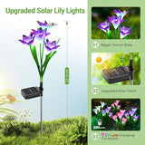 WdtPro Solar Lights Outdoor Garden Decorative 6 Pack, Waterproof Solar Garden Lights with 24 Lily Flowers, Color | Lumora