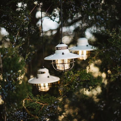 Barebones Edison Pendant String Lights - Vintage White, 3 Edison-Style LED Bulbs with 10-Foot Cord, Energy-Efficient Outdoor Lanterns for Patio, Garden, or Indoor Decor