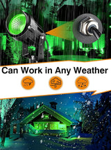 Christmas Green LED Spot Lights Landscape Lights Outdoor, 110v Plug in Landscape Lighting with IP66 Waterproof | Lumora