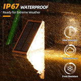 NIORSUN Outdoor Stair Lights 16 Pack, Solar Step Lights IP67 Waterproof with 13 Bright LEDs, 3000K Warm White, Auto | Lumora