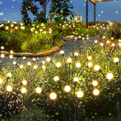 Solar Waterproof Outdoor Lights New Upgrade Solar Garden Lights, Swaying Fireflies, Suitable for Garden Decoration, Patio, Path & Holiday Decoration. (4 Packs - 32 LED)