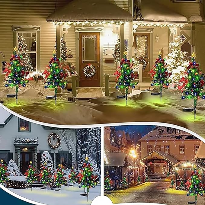 Solar Christmas Tree Lights Holiday Decorations, Outdoor Courtyards, Gardens, Lawns, Small Path Lights, Atmosphere | Lumora