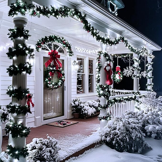 JMEXSUSS 66ft 200 LED White Christmas Lights Indoor Outdoor, Connectable String Twinkle Lights Outdoor Clear Wire | Lumora