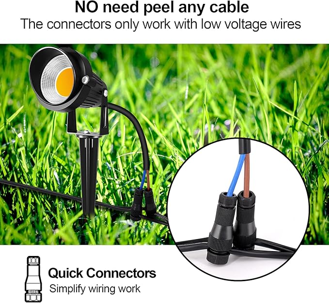 ZUCKEO 10W Low Voltage Landscape Lights LED Landscape Lighting with Connectors, 12V Outdoor Spotlights Yard Garden | Lumora