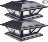 SIEDiNLAR Solar Post Lights Outdoor 2 Modes LED Deck Fence Cap Light for 4x4 5x5 6x6 Posts Patio Garden Decoration | Lumora