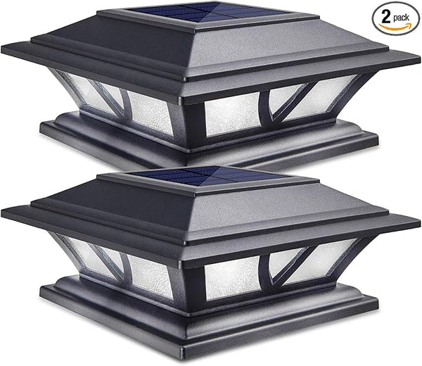 SIEDiNLAR Solar Post Lights Outdoor 2 Modes LED Deck Fence Cap Light for 4x4 5x5 6x6 Posts Patio Garden Decoration | Lumora
