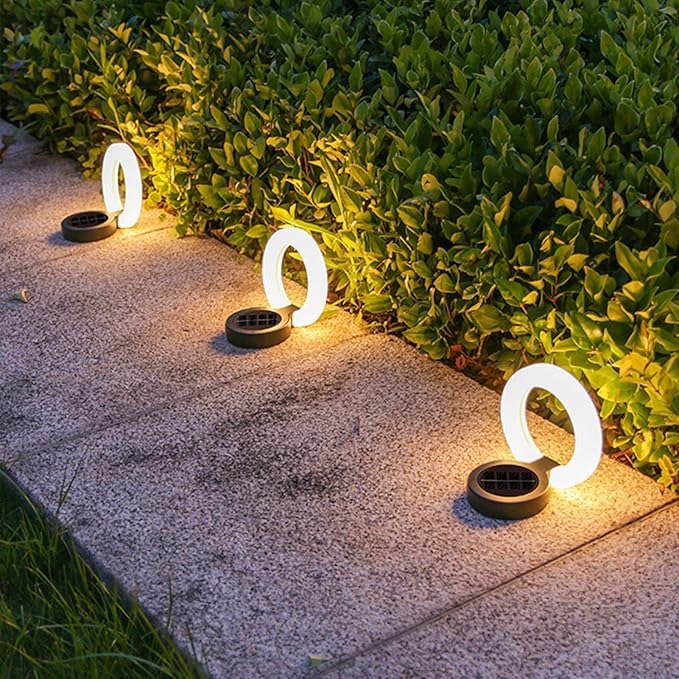 Solar Pathway Lights - Solar Landscape Lights Weather-Resistant | Auto On/Off, Energy-Saving Landscape Lighting for Front Yard, Path, Terrace, Sidewalk, Staircase (Warm Light)