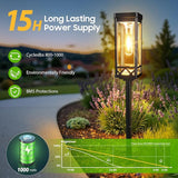 KOOPER Taller Solar Pathway Lights Outdoor, 2 Pack Upgraded Brighter Solar Garden Lights Solar Powered, Up To 15 | Lumora