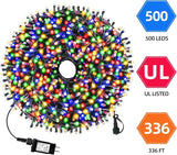 170FT 500LEDs Christmas Lights Outdoor Indoor String Lights 8 Modes Memory Function for Christmas Tree Party | Lumora