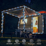 Solar Rope Lights, 2 Packs Total 132ft 400LED Solar String Lights, 8 Modes Waterproof Solar Powered Outdoor Light | Lumora