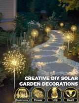 suddus Solar Garden Lights Outdoor Waterproof Decorative, 4Pack 150LED Firework Lights, Solar Fairy Lights for | Lumora
