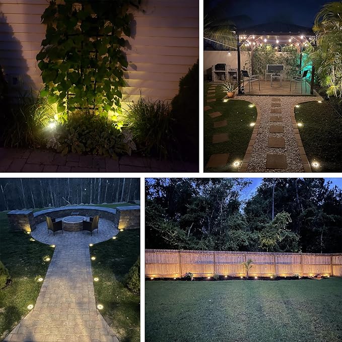 Solar Lights Outdoor,12 Pack Solar Garden Lights for Pathway,Yard,Deck,Lawn,Patio,Walkway,Driveway,Step（Warmwhite） | Lumora