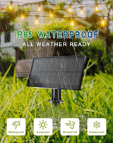 Solar String Lights Outdoor Waterproof 100FT with USB Port and 52 Shatterproof G40 Bulbs(2 Spare), LED Solar | Lumora