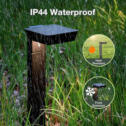 Solar Pathway Lights Outdoor，Motion Sensor Dusk to Dawn Bright Lamps，Led Waterproof Aluminum Landscape Lighting Path 600 Lumen Black light for Garden Yard Lawn Walkway Driveway Patio Decoration