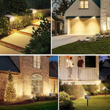 Solar Spot Lights Outdoor 10 Pack, [46 LED/3 Modes] Solar Landscape Spotlights Waterproof, 2-in-1 Auto On/Off Solar | Lumora