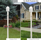Solus 7-Foot Direct Burial Lamp Post – Outdoor Aluminum Light Pole with Decorative Cross Arm & 120V Outlet – Fits | Lumora