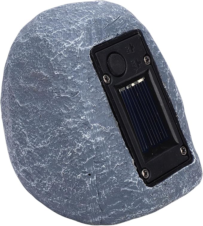 GLOGLOW Solar Garden Rock Lights, Synthetic Adjustable LED Solar Spotlights for Outdoor Pathway and Yard Lighting, Provides Warm Glow and EcoFriendly Ambiance