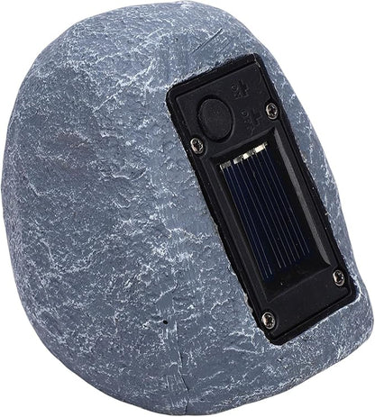 GLOGLOW Solar Garden Rock Lights, Synthetic Adjustable LED Solar Spotlights for Outdoor Pathway and Yard Lighting, Provides Warm Glow and EcoFriendly Ambiance