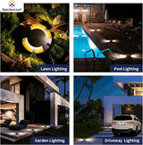 Gardenreet Brass In Ground Landscape Lighting Low Voltage Kit(6 Pack) with MR16 Bulb & 100Feet Wire & Connectors | Lumora