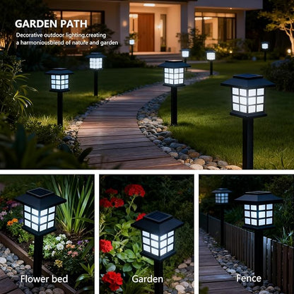Solar Outdoor Lights,12 Packs LED Solar Garden Lights Outdoor Waterproof,Auto On/Off Path Light,Maintain 8 Hours for Your Garden,Landscape,Path,Yard,Patio,Driveway