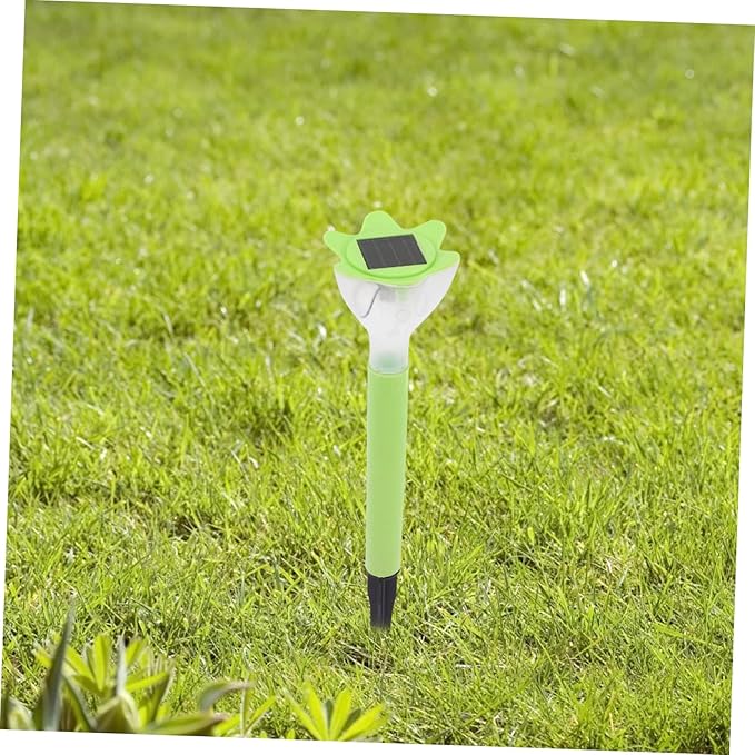 DOITOOL 6pcs Solar Flower Lights Led Garden Stakes for Outdoor Decoration Solar Pathway Lights for Lawn and Patio Easy Installation Design