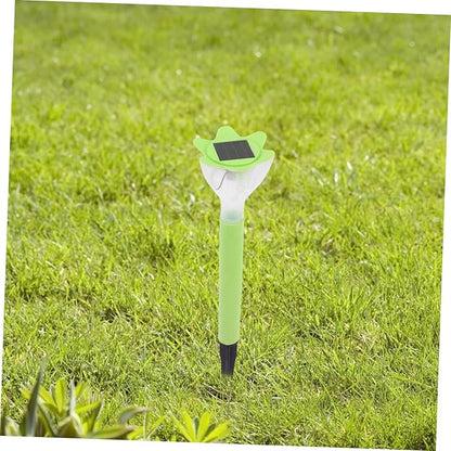 DOITOOL 6pcs Solar Flower Lights Led Garden Stakes for Outdoor Decoration Solar Pathway Lights for Lawn and Patio Easy Installation Design