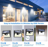 Peasur Solar Lights Outdoor Waterproof [12 Packs/140 LEDs], 3 Lighting Modes Solar Motion Sensor Light Outdoor | Lumora