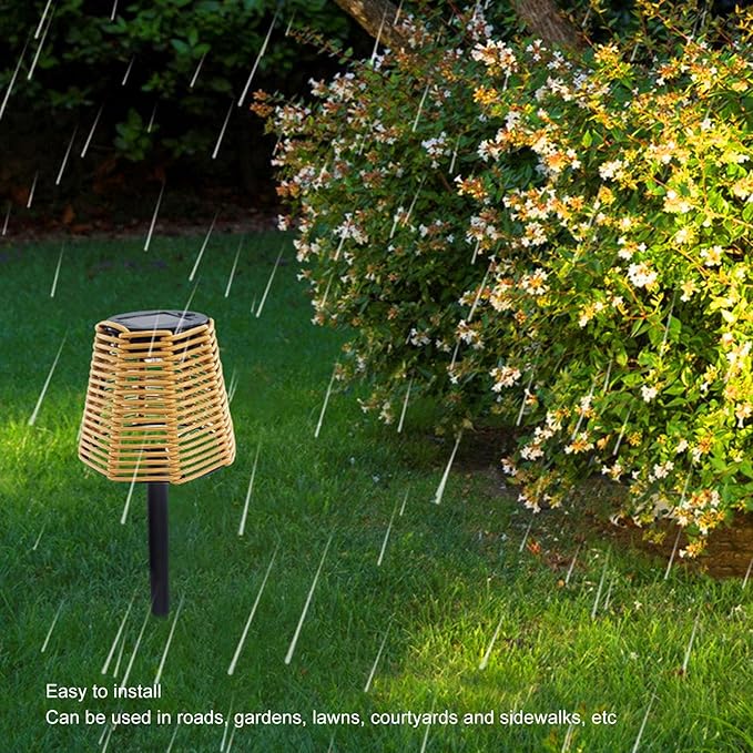 Solar Stake Light, Waterproof Decorative Woven Landscape Lamp, Solar Pathway Lights Outdoor Solar Lights Waterproof for Garden Lawn Walkway Courtyard