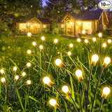 10-Pack Solar Garden Lights, 80 LED Solar Lights Outdoor for Garden Decor, Waterproof Firefly Light Outdoor (Sway | Lumora