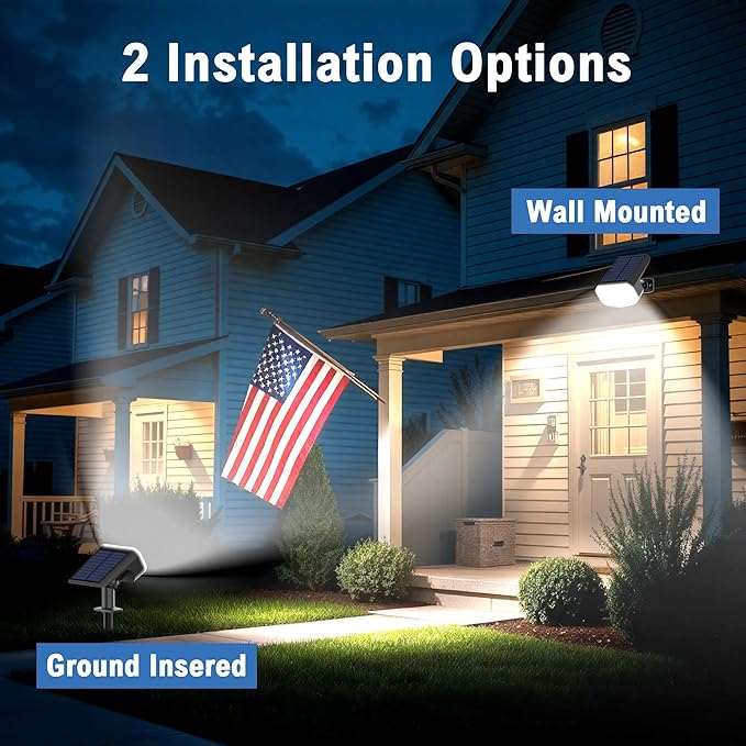Solar Lights Outdoor Waterproof IP65, Super Bright LED, Cool Light 2 Lighting Modes Selectable, Solar Powered Yard | Lumora