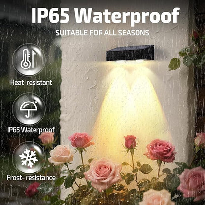 Solar Fence Lights Outdoor,Fence Solar Lights Outdoor IP65 Waterproof Designed with 12 Modes RGB 10 Colors for Wall Step Pool Railing Patio Backyard Holiday Feature Decorations (8 Pack)