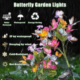 Solar Flower Lights-2 Pack Solar Garden Lights, Outdoor Waterproof Decorative Light, Butterfly Flower Garden Decor | Lumora