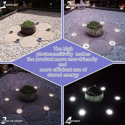 SOLPEX Solar Lights Outdoor 24 Pack (White),LED Solar Lights Waterproof Garden Landscape Lighting for Yard Deck Lawn Patio Pathway Walkway