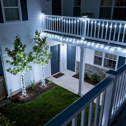 200 LED Cool White Christmas Lights, UL Certified and Commercial Green Wire String Lights 66ft, for Indoor and Outdoor Winter, Wedding, Garden, Patio.