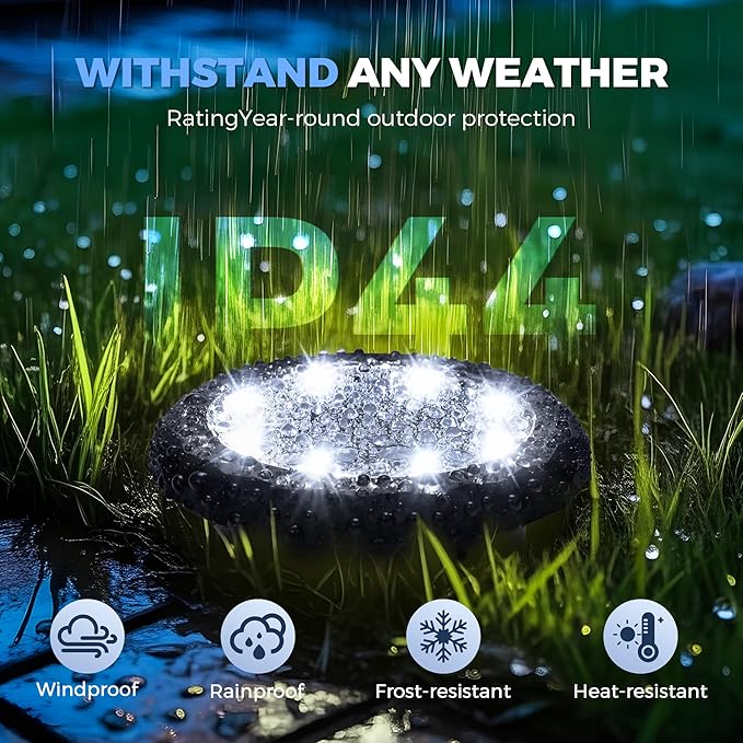 SOLPEX Mini Solar Ground Lights, 20 Pack Solar Lights Outdoor Waterproof, Landscape Lighting for Garden Pathway | Lumora