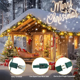 25FT C9 Christmas String Lights Outdoor, 25+1 LED Strawberry Christmas Lights on Connectable Green Wire, 2700K Warm | Lumora