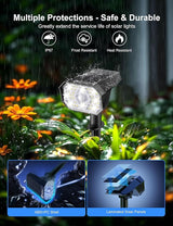 Brightown 6 Pack Solar Motion Lights Outdoor Waterproof, Motion Sensor Spot Lights- 58 LED/3 Modes Solar Powered | Lumora
