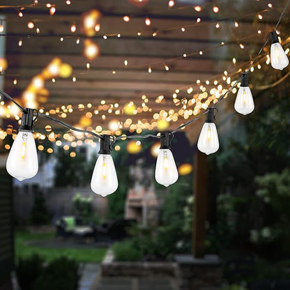 SAFAVIEH Lighting Collection Dorcia Black 10-Foot LED Outdoor String Lights