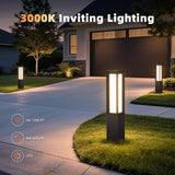 Outdoor Pathway Lights Wired, 31.5" Tall Landscape Path Lights, AC 100-240V Aluminum Bollard Light, IP65 Waterproof | Lumora