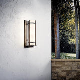 Kichler Camden 26" 3 Light Outdoor Wall Light with Opal Etched Glass in Anvil Iron | Lumora